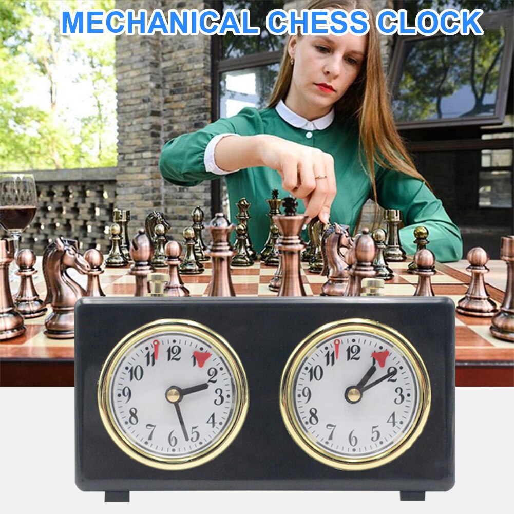 International Portable Chess Board Game Timer Mechanical Competition Count Up Down Analog Chess Clocks