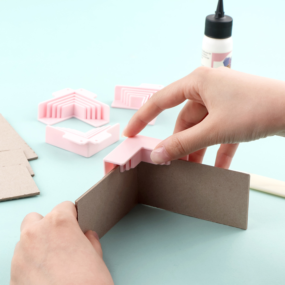 4 stks/set Creatieve Hoek/Divider Montage Klemmen voor Doos Maken , T-vormige Hoek Gidsen voor 1/1.5/2/3mm Brede Spaanplaten