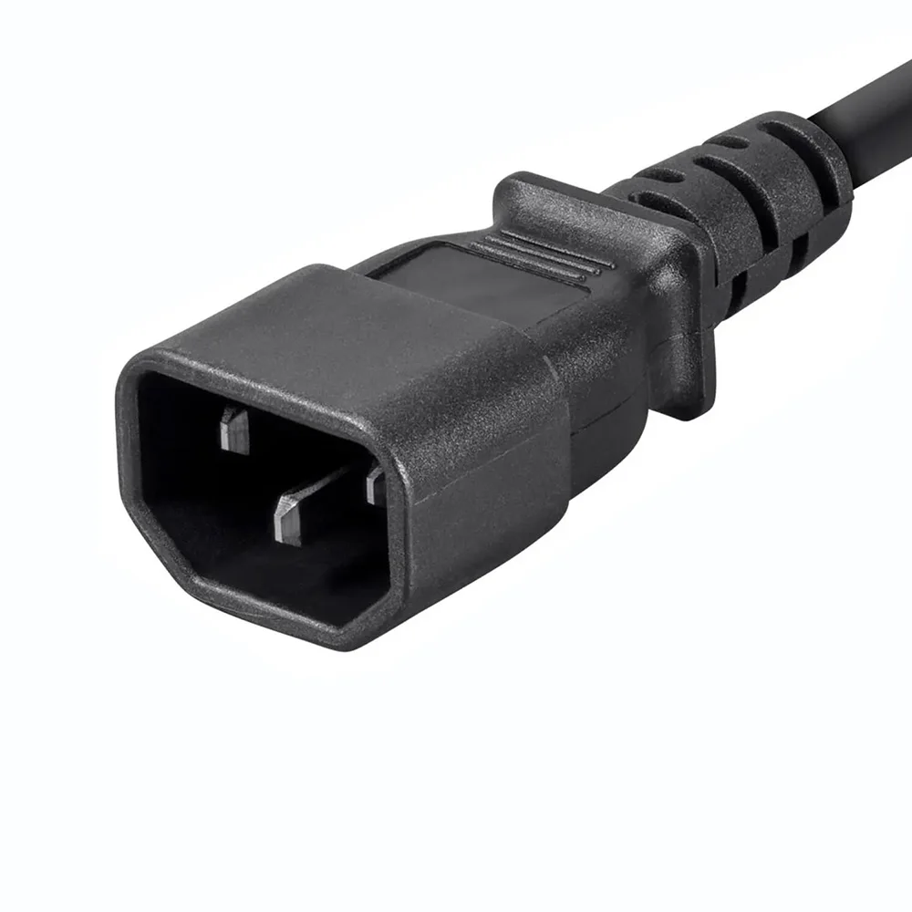 Power Extension Cable 3-Prong AC Power Cord IEC 60320 C14 to IEC 60320 C13 to C14 Power Cord for PDU UPS Computer TV Projector