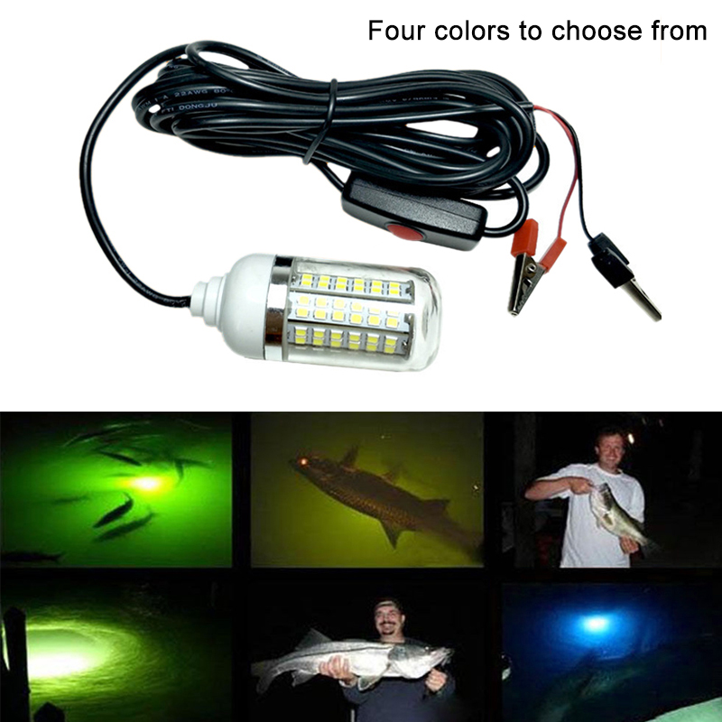 12v 15w ledd nedsenkbar under vann ipx 8 vanntett nattfiske lysbåtlampe utendørs tiltrekker reker blekksprut krill