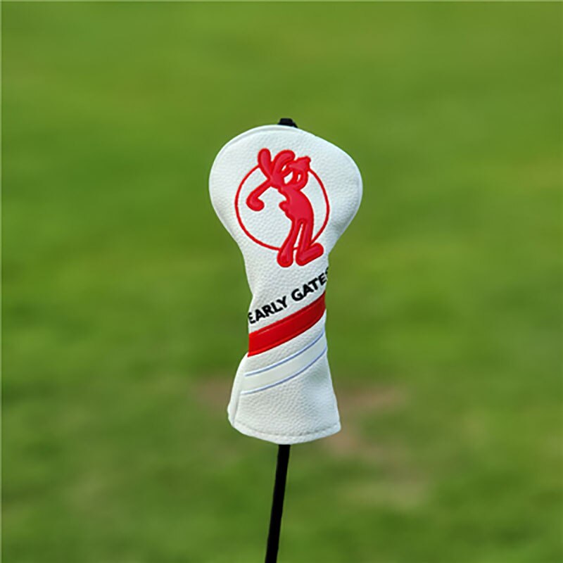 Golf Woods Headcovers Covers For Driver Fairway Hybrid 135H Clubs Set Heads PU Leather Unisex Protector Golf Accessories: White Red hybrid