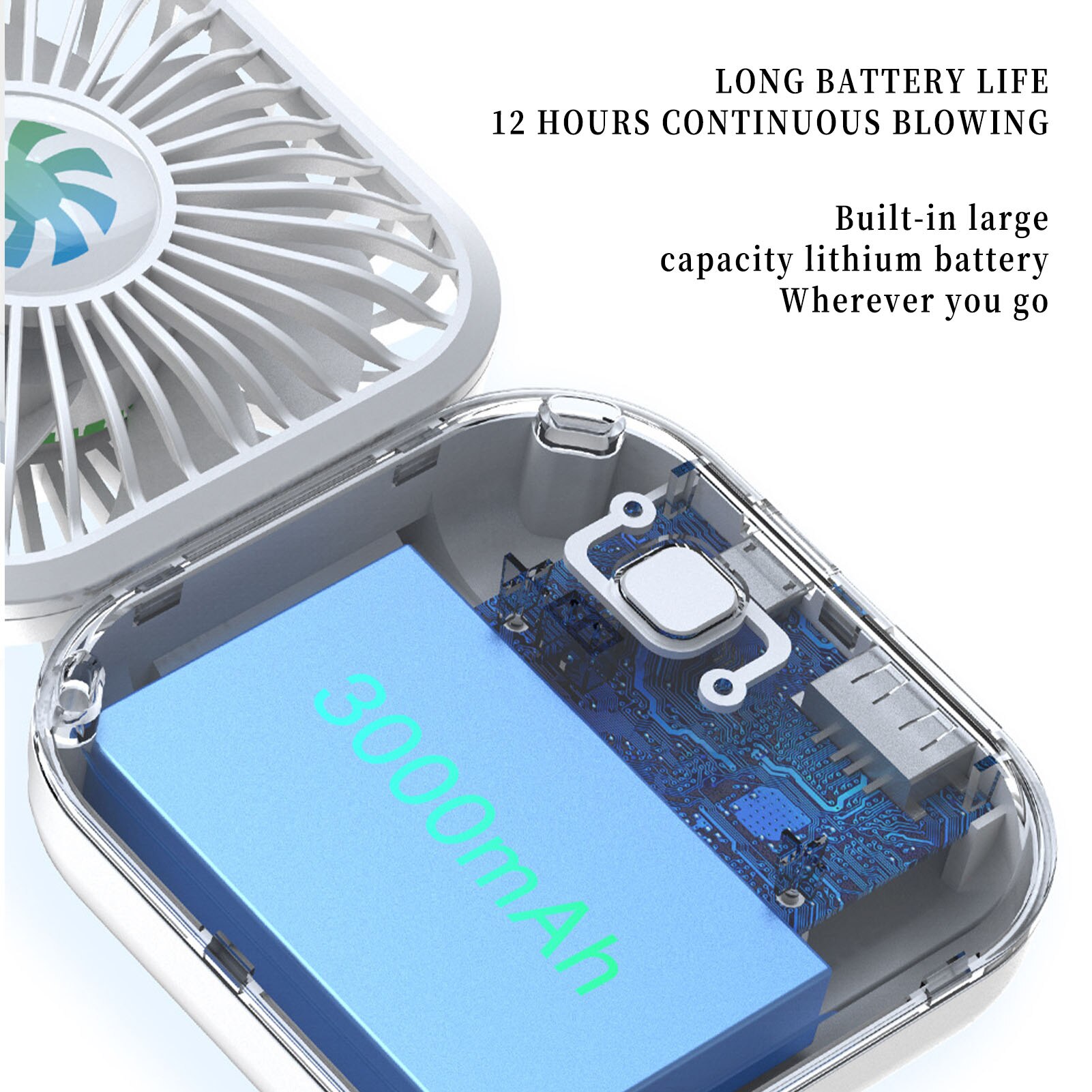 Draagbare Desktop Fan Handheld Opknoping Hals Usb Mini Fan