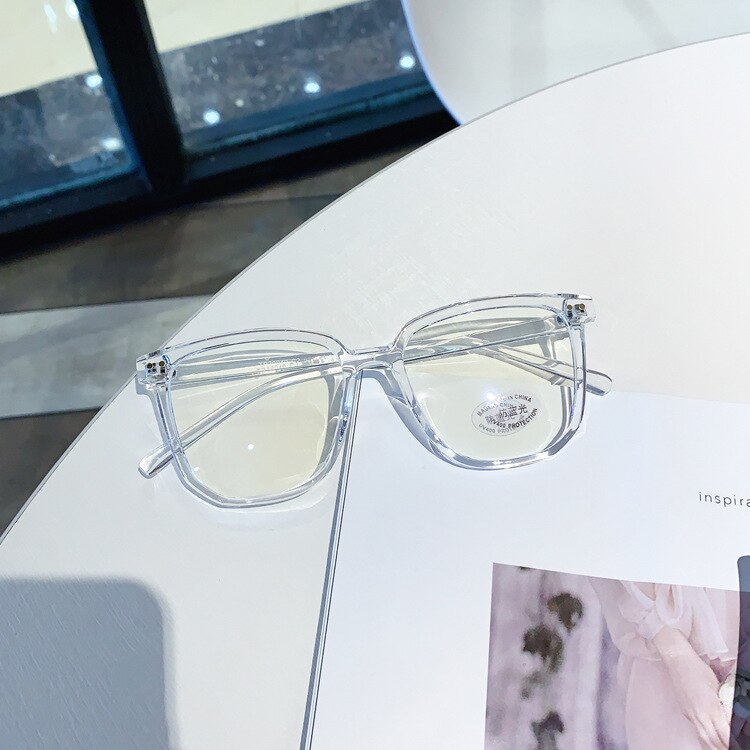 UVLAIK Anti Blue Light Glasses Frame Women's Eyeglasses Frame Computer Eyeglasses Vintage Men Spectacles Transparent Frames: clear