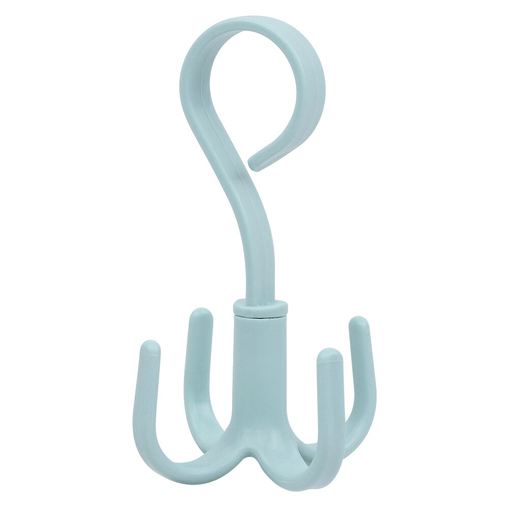 4pcs Hangers for Clothes Space Saving Bag Holder Wardrobes Handbag Rack 360 Degrees Rotating Hook Wall Hooks for Kitchen Bedroom: Blue