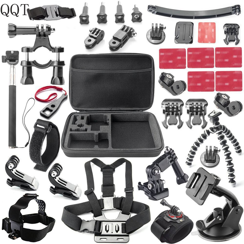Qqt Voor Gopro Accessoires Statief Bike Mount Voor Steering Helm Beugel Voor Go Pro Hero 7 6 5 4 3 + 3 Sjcam SJ4000 SJ5000