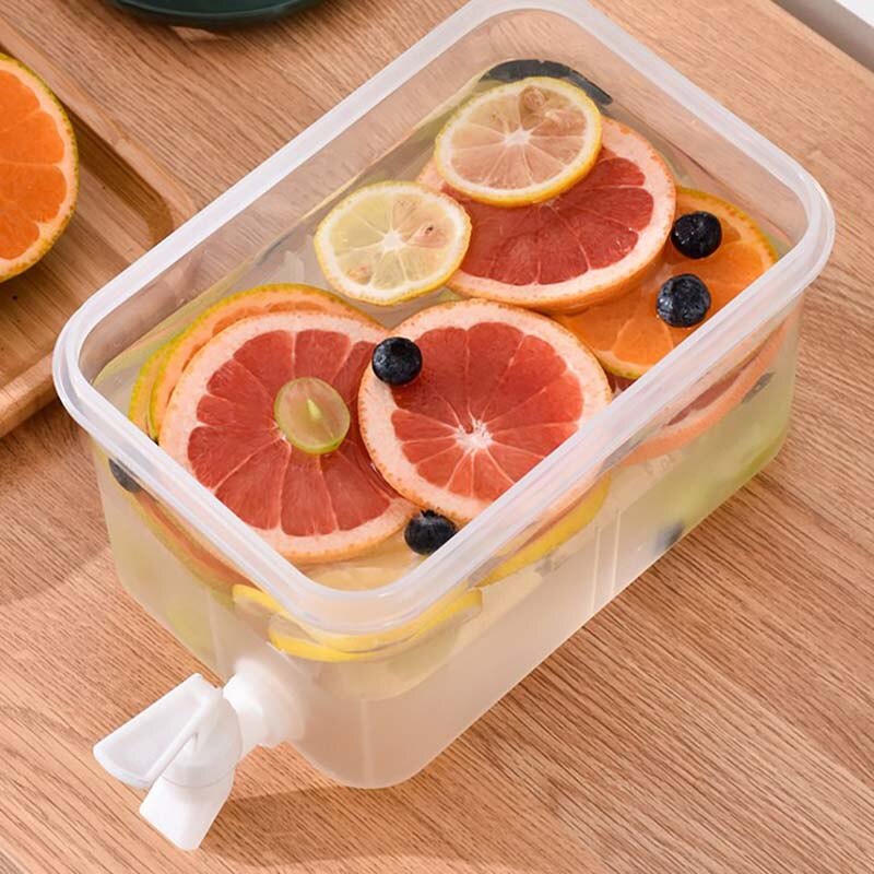 5.5L Rotatable Cold Water Kettle Household Beverage Distributor Fruit Teapot Cold Water Bucket Cold Water Kettle Drinking Set