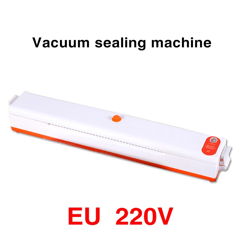 Mat elektrisk vakuumförseglare förpackningsmaskin hushållsmat vakuumförpackningsrullar maskin filmförseglare vakuumpåsar: Eu 220v