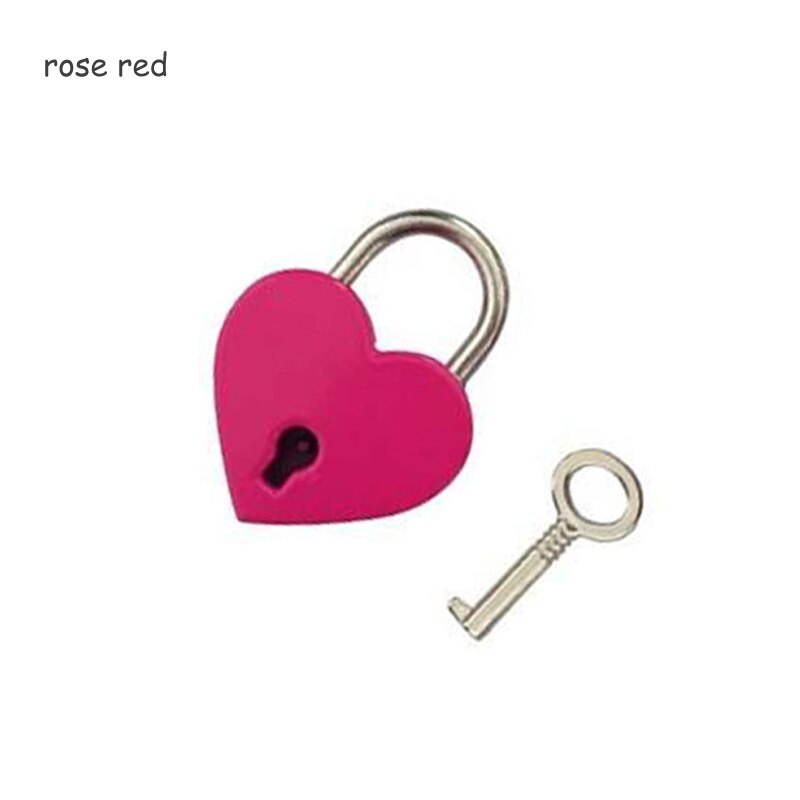 Vintage Old Antique Style Key Lock Home Improvement Mini Archaize Padlocks Keyed Padlock Heart Shape With key Hardware