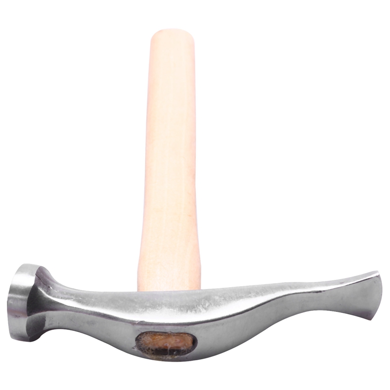 Martillo de reparación de zapatos, herramienta de reparación de calzado de cuero con mango de madera