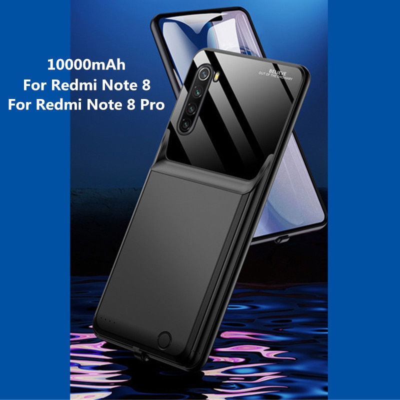 10000 Mah Draagbare Telefoon Batterij Cover Voor Redmi Note 8 Power Bank Voor Xiaomi Redmi Note 8 Pro Backup batterij Oplader