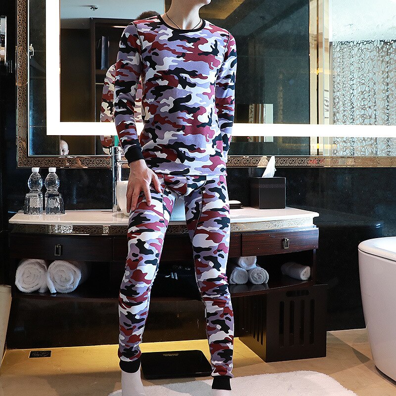 Camouflage suit Men's Thermal Underwear Winter Warm Long johns Winter Thermal Underwear Male Clothing Set