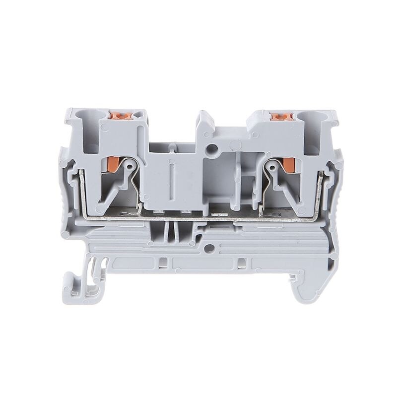 10 Pcs PT 2.5 Push-In Din Rail Mounted Terminal Blocks Spring Screwless Feed Through Electrical Components And Parts