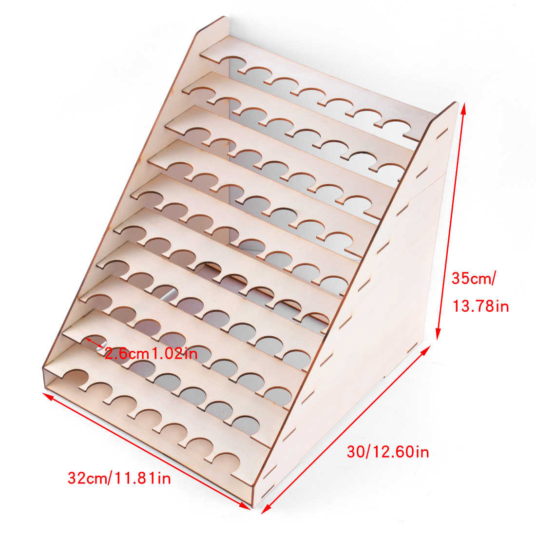 10 Layers Modular Master Paint Box Organizer Storage Tools Supplies Collapsible 75 Pots Wooden Paint Bottles Storage Rack Holder: 75 Hole Tool Rack