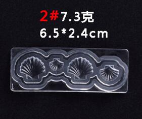 Mini Heart Seashell Resin Cabochon DIY Tool Silicone Molds Tiny Nail Bows Decors Resin Jewelry Flowers Charms Transparent Mold: 2