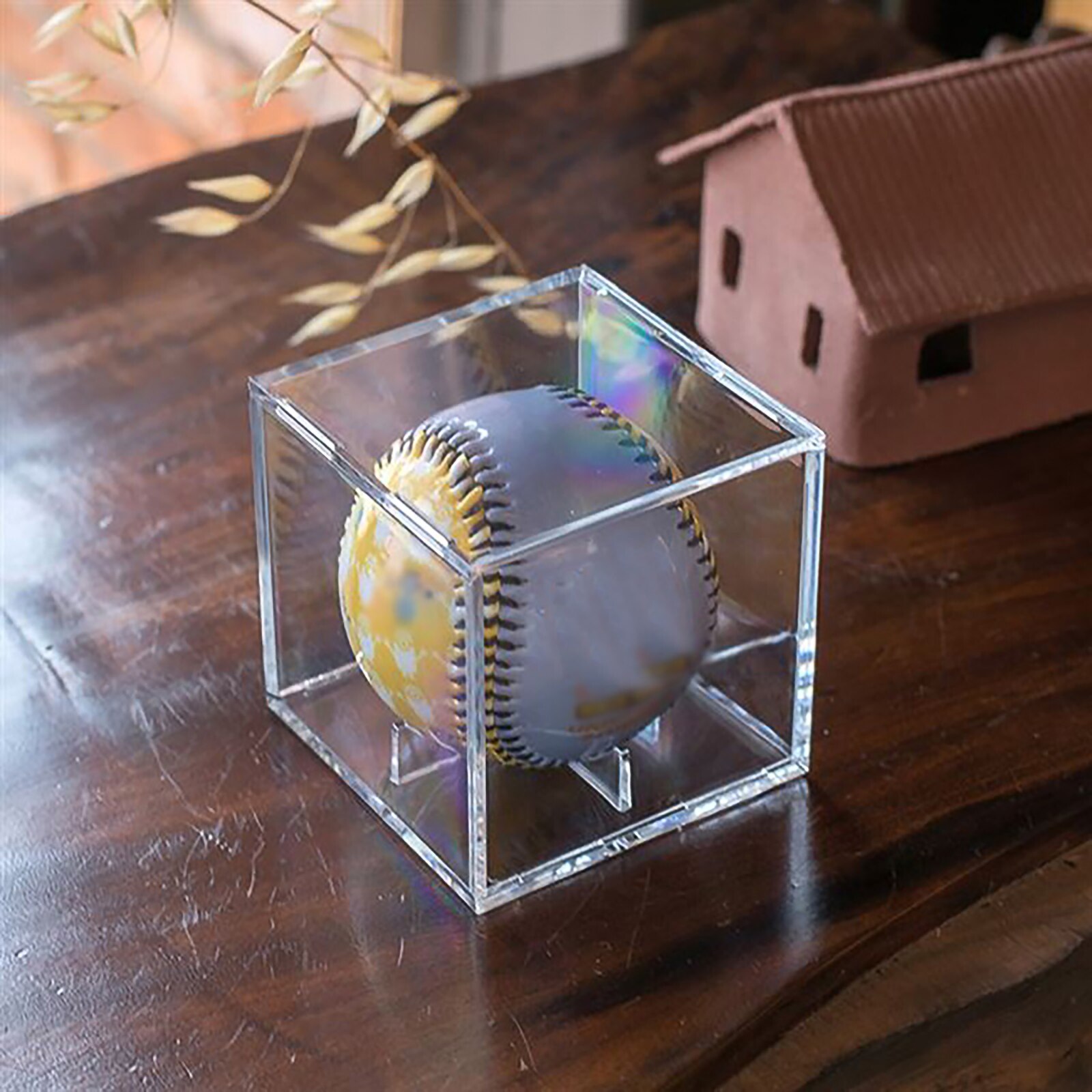 80mm Baseball Box Golf Ball Transparent Case Display Dustproof Souvenir Storage Box Protection Holder Acrylic