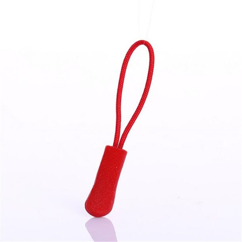 10Pcs Tas Accessoires Rits Puller End Fit Touw Tag Fixer Zip Cord Tab Vervanging Clip Gebroken Gesp Reistas koffer Tent: Rood