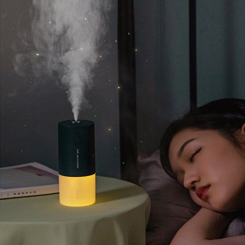 Draadloze Aroma Aromatherapie Diffuser Mini Usb Luchtbevochtiger Aroma Diffuser 300Ml Oplaadbare Met Led Nachtlampje