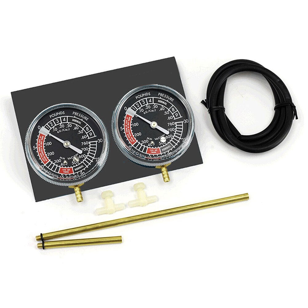 Universal Motorcycle Carb Carburetor Fuel Vacuum Balancer Gauge With Hose Kit 2 Cylinder Carb Fuel Supply System