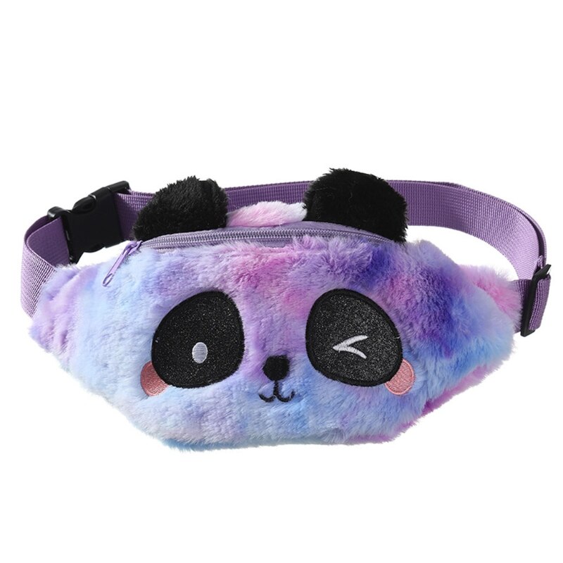 Cute Fanny Pack Panda Waist Bag Plush Belt Bag Chest Bag Small Shoulder Bag H8WD