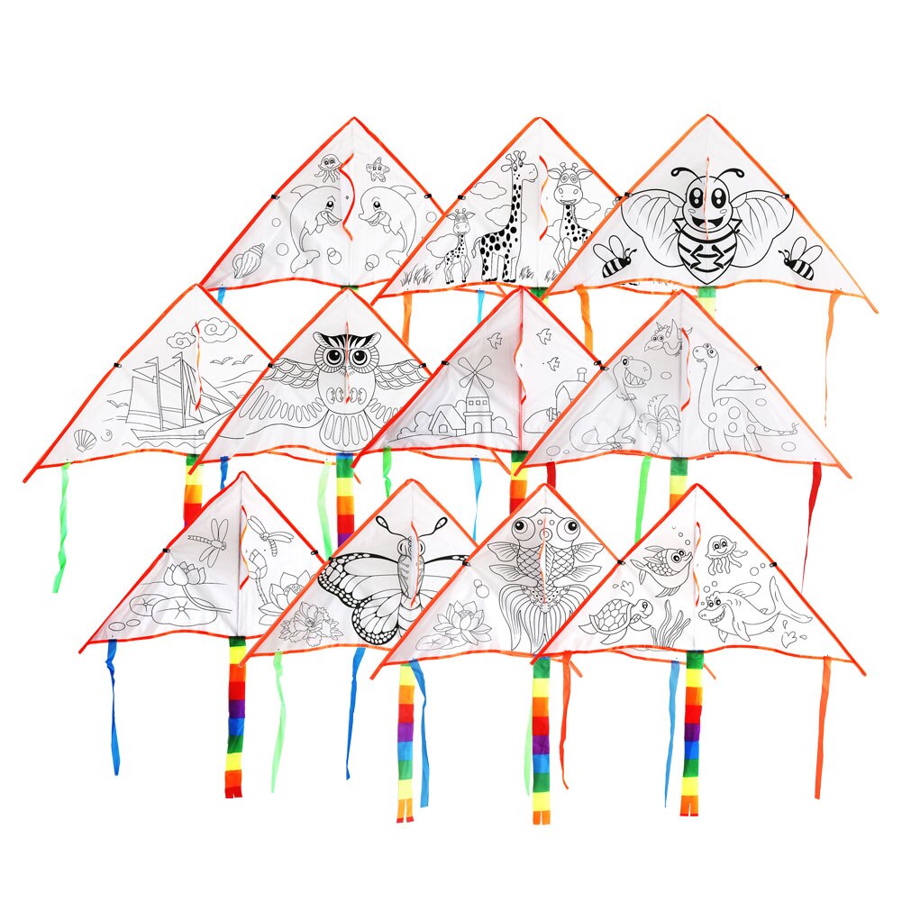 Lightweight Graffiti Kite 1 Set Outdoor Diy Kite for Kite Kit