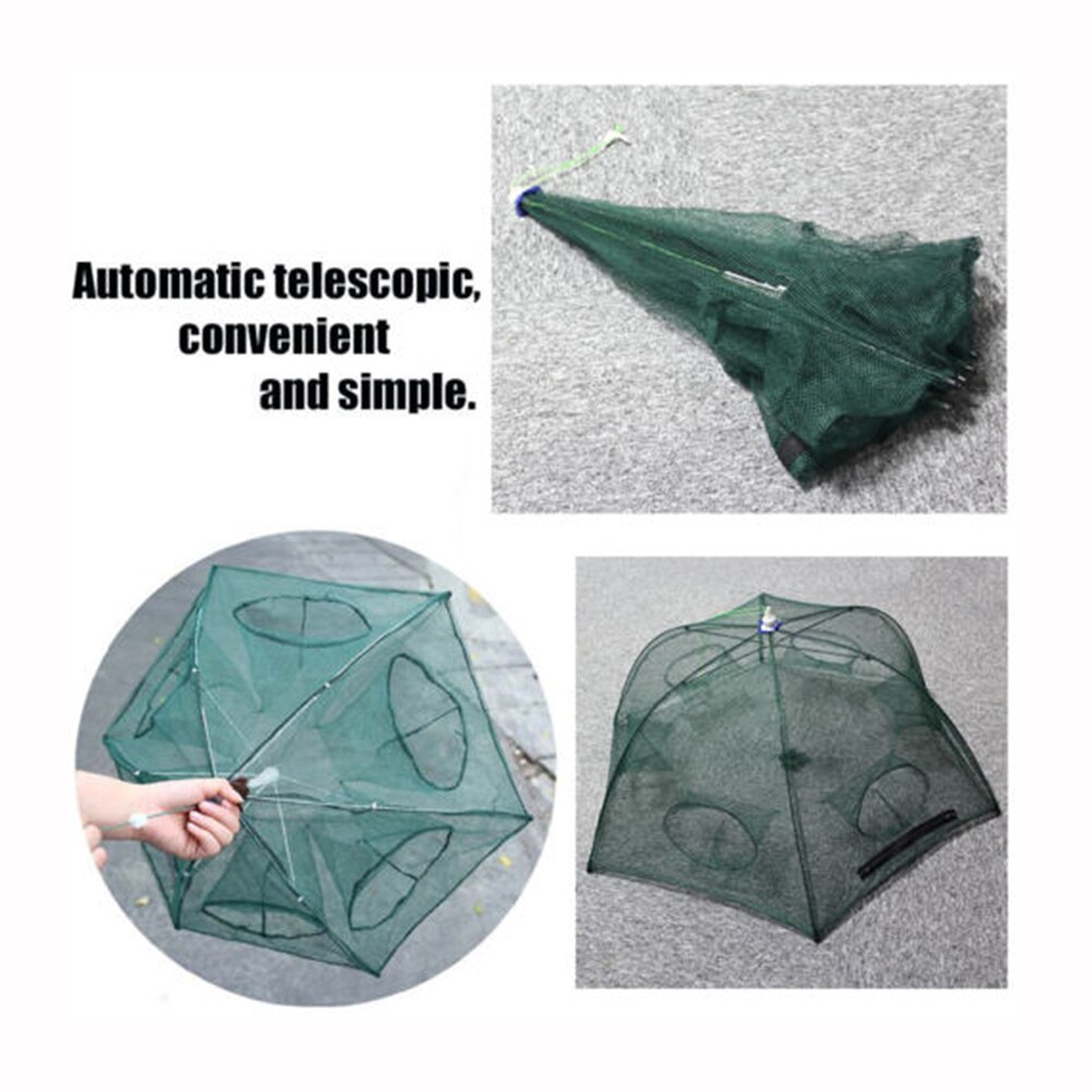 Foldable Crab Net Trap Cast Dip Cage Fishing Net For Fish Minnow Crawfish Shrimp Umbrella