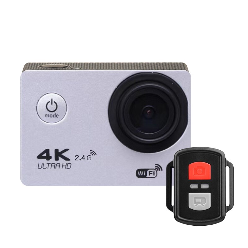 H9/H9R Action Camera Ultra HD 4K WiFi 2.0 Inch 170D Underwater Go Waterproof Pro Helmet Video Recording Cameras Sport Cam: H9R Silver