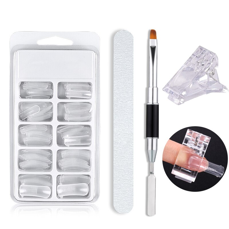 Poly Nagel Gel Kit Mit UV Lampe Für Verlängerung Set Maniküre Acryl Hybrid UV Gel Polnischen Kunst Lack Set Schnell builder Permanant: 2