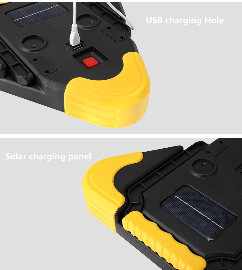 Road Traffic LED Warning Lights Car Block Parking LED Tripod Luminous Flashing Safety Sign