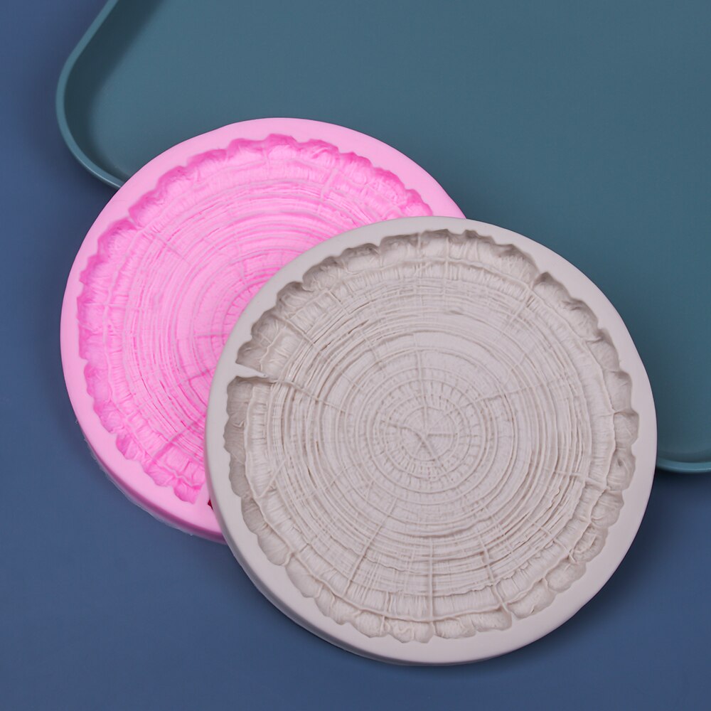 Tree Stump Cake Mould Silicone Mold Tree Rings Chocolate Mold Cake Topper Clay Tool Fondant Cake Making Accessories DIY Crafts
