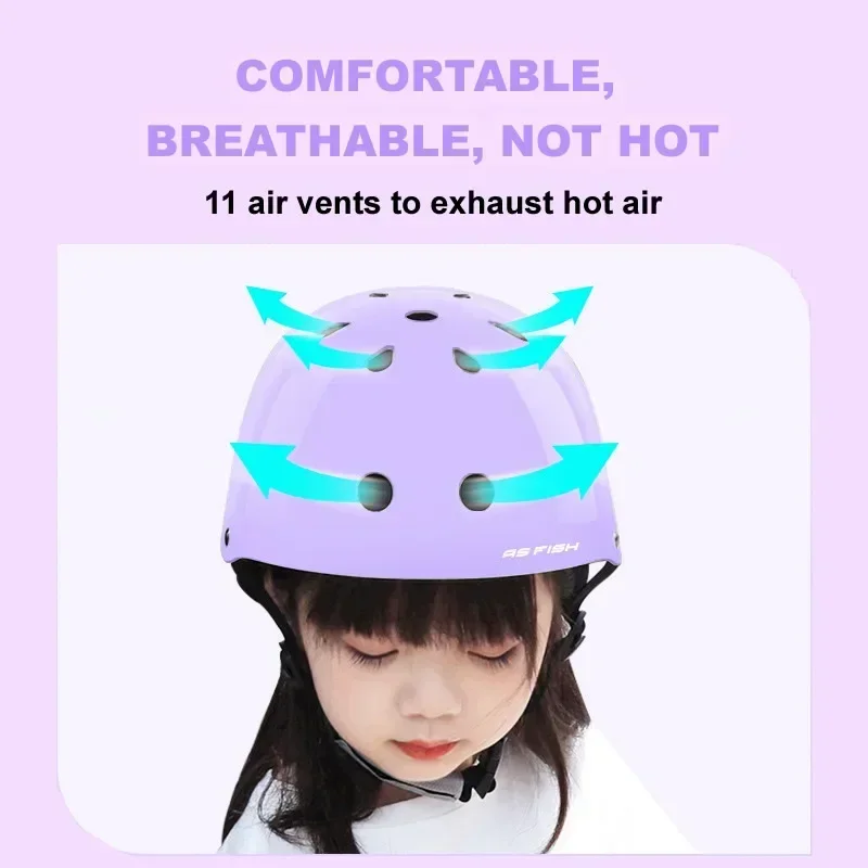 Kids Skateboard Bicycle Helmet Aults Adjustable Motorcycle Helmet with Crown Scooter Balance Bike Riding Protective Gear