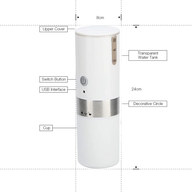 2 in 1 Capsule Mini Espresso Portable Coffee Maker and Cold Extraction USB Electric Coffee Powder Making Machine
