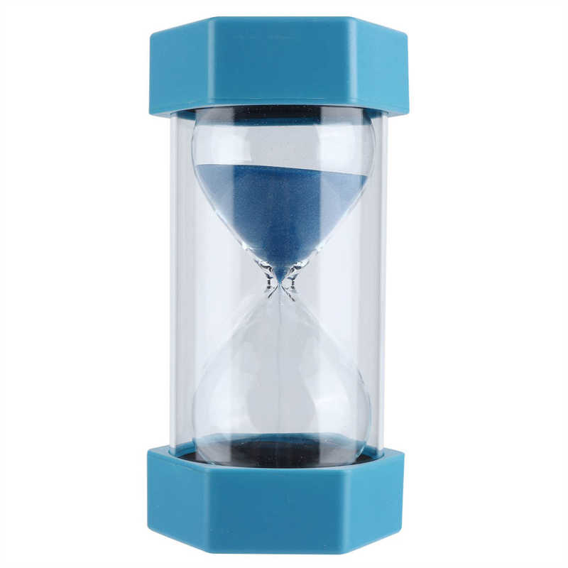 Metal Hexagonal Hourglass Sand Timer 30 Minutes Timer Clock for Classroom Home Office Kitchen Use 60 Minutes Hourglass: Blue