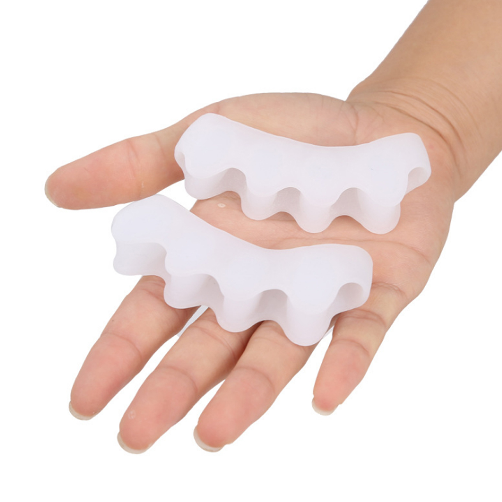1 par silikone fodpleje gel knystbeskytter tåskillere glattejern spreder insloes correctors hallux valgus korrektion