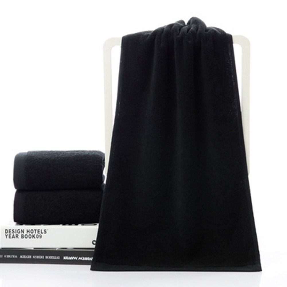 Zwart Badhanddoek Pure Katoen Zachte Handdoek Voor Badkamer Hotel Machine Wasbaar BOM666