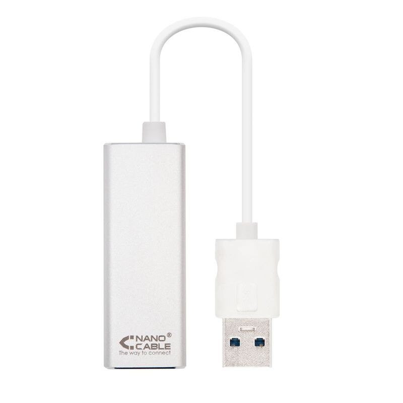 Adaptador usb a lan nanocable 10.03.0401 - de usb 3.0 a ethernet gigabit 10/100/1000 mbps - 15cm