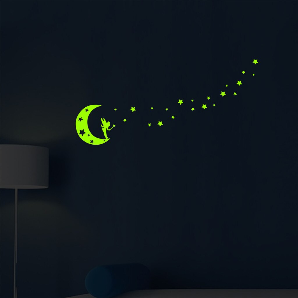 vriendelijke PVC glow sticker glow in the dark stickers Mooie muurstickers voor kinderen kamers: B