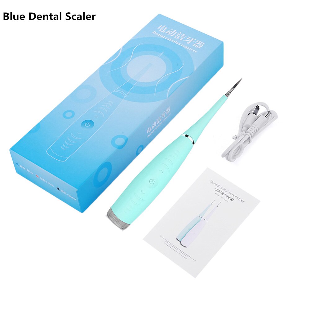 Tanden Whitening Blauw Licht U Ultra Sonic Elektrische Tandenborstel Usb Opladen Intelligente IPX7 Waterdichte Automatische Sonic Tandenborstel: Blue Dental scaler