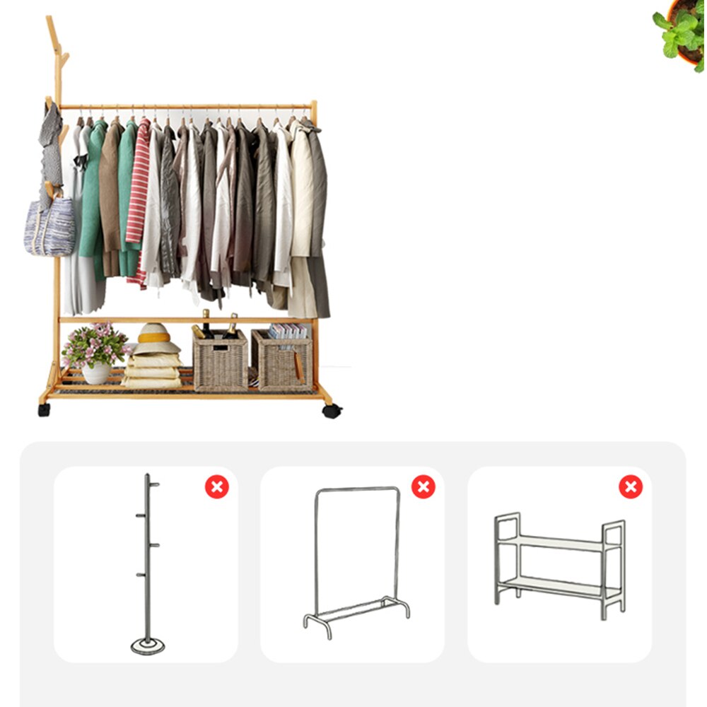 Kleding Rack Kapstok Slaapkamer Meubels Kapstok Nonwovens Rvs Eenvoudige Montage Kan Worden Verwijderd Slaapkamer Bewegen