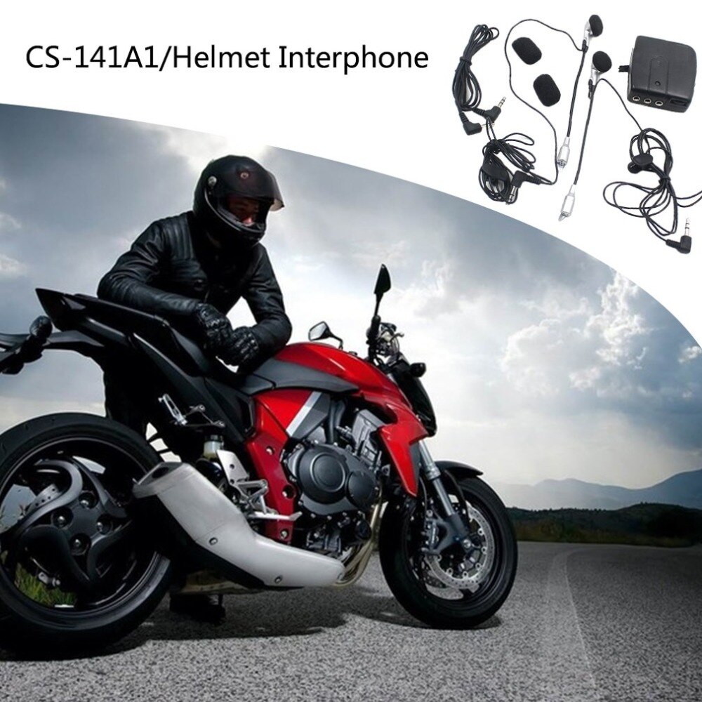 Mp3 motorhjelm headset modificeret tilbehør til motorcykelhjelm intercom hovedtelefoner 3.5mm stikdiameter