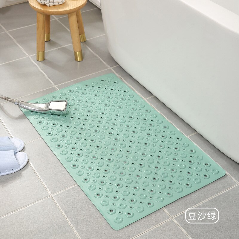 Bathroom Mat Hotel Bathroom Non-Slip Mat Suction Cup Shower -Resistant PVC Mat bath mats bathroom Non-Slip Seepage carpet: Dousha Green / 50cm x 80cm