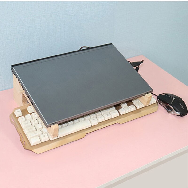 Tablet-ständer aus holz, kühlend, rutschfest, abnehmbarer notebook-halter aus holz für notebooks, laptops, macbook 13 , 15 & #39 ; & #39 ;