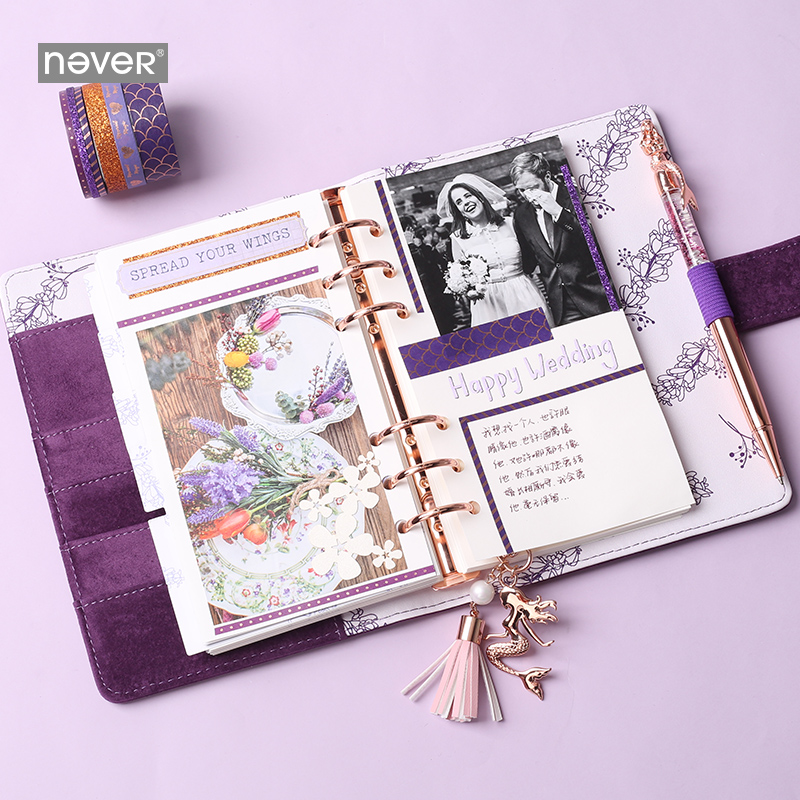 Never Purple Mermaid Sea Planner Loose Leaf Binder... – Grandado
