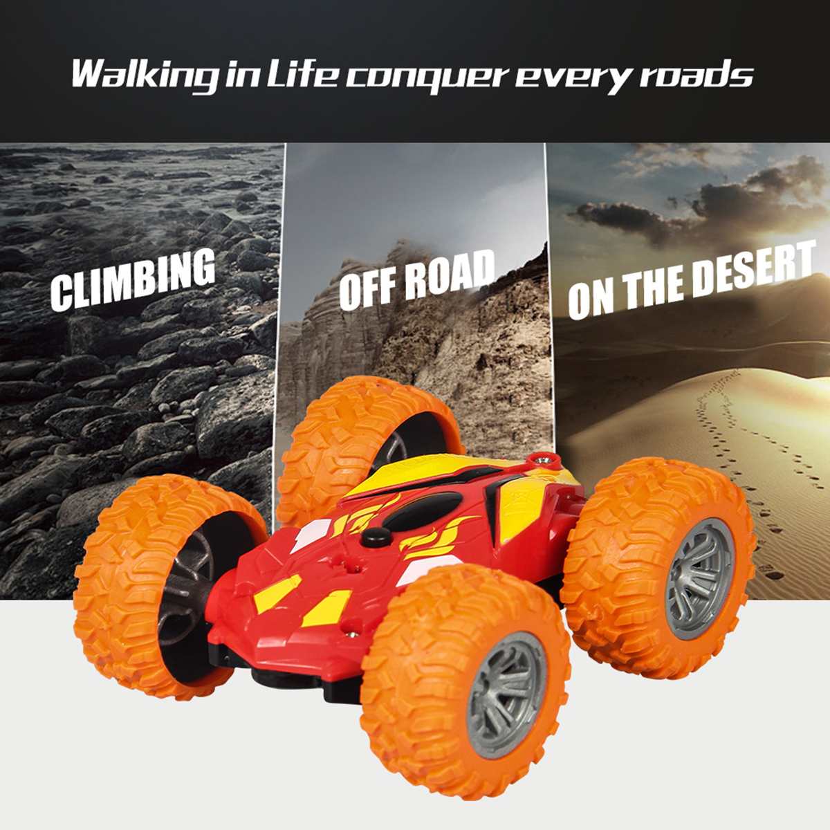 Double Sided 3D Flip Remote Control Car Robot RC Car Toy Drift-Buggy Crawler Battery Operated Stunt Machine Radio Controlled Car