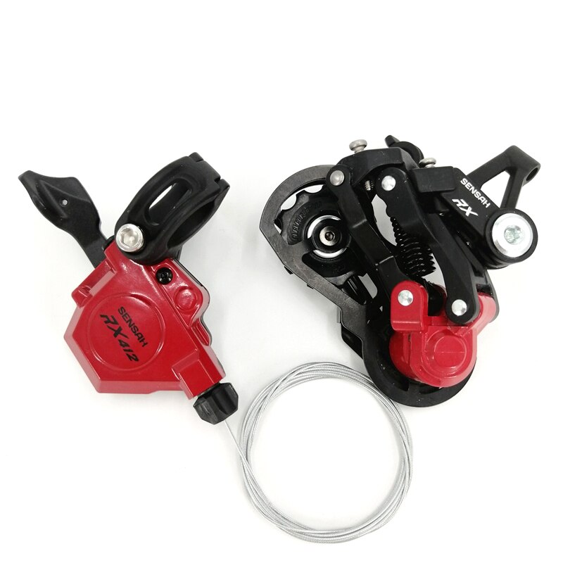 3 Speed Folding Bike Shift Lever Rear Derailleur 3-Speed Freewheel Shifter Folding Bicycle Derailleurs SENSAH-RX: Red 1Set