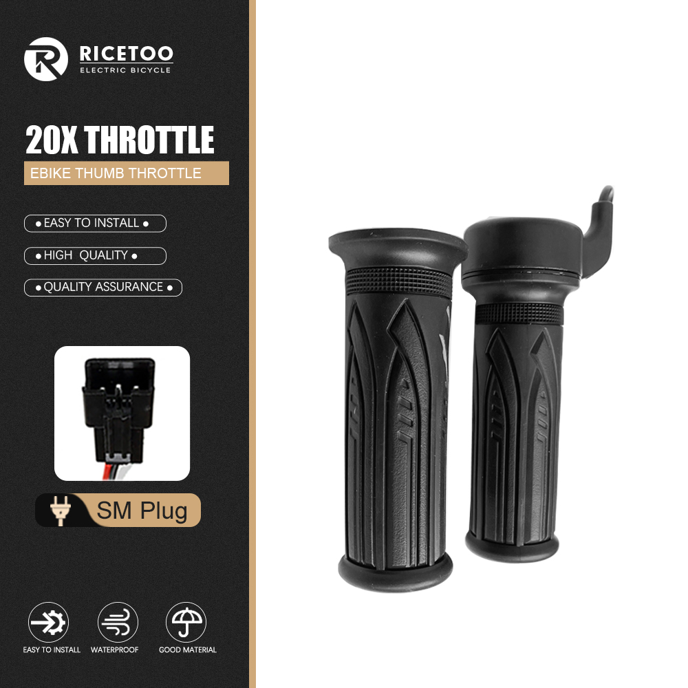 WUXING 20X76X Electric Bicycle Half Twist Throttle 3pin SM Waterproof Plug Connector Electric Scooter: plum