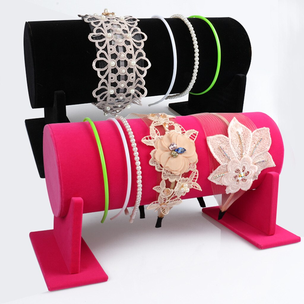 Velvet Headband Hair Clasp Display Stand Rack Shop Supply Counter Showcase