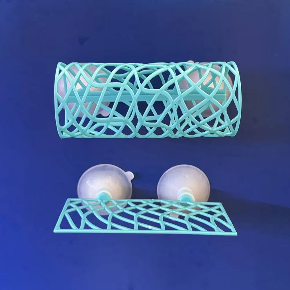 Betta Vis Schuilplaats Grot met Hangmat Bed Holle Tunnel Aquarium Accessoires Aquarium Decoraties voor Rivierkreeft Garnalen Kleine Vis: Blauw