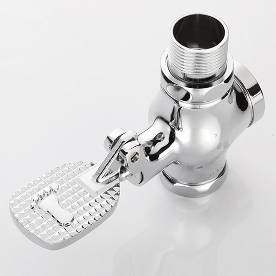 Brass foot pressing stool flushing valve for squat Pan time delay flush valve for squat pot flushometer