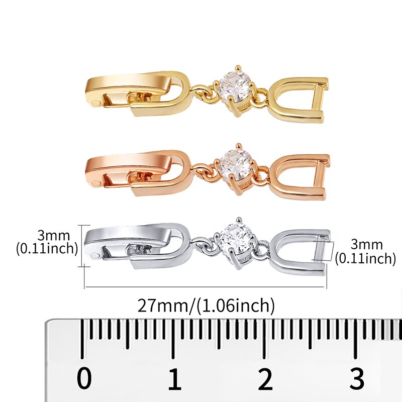 WEIMANJINGDIAN Weiß/Rose Gold Farbe Überzogen Verlängerung/Erweiterung Schließe für Armbinde oder Halskette