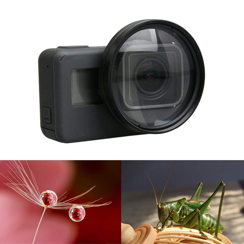 52Mm Vergrootglas 10x Vergroting Macro Close Up Lens Voor Gopro Hero 7 6 5 Zwart Actie Camera Voor Go pro Accessoires